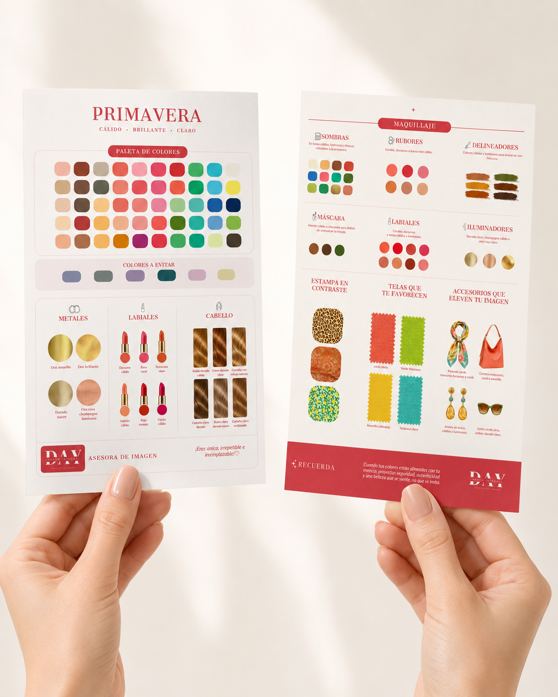 Kit de cartillas de las cuatro estaciones para colorimetría
